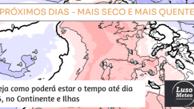 Tempo mais quente e mais seco - evolução até dia 1718 de Março