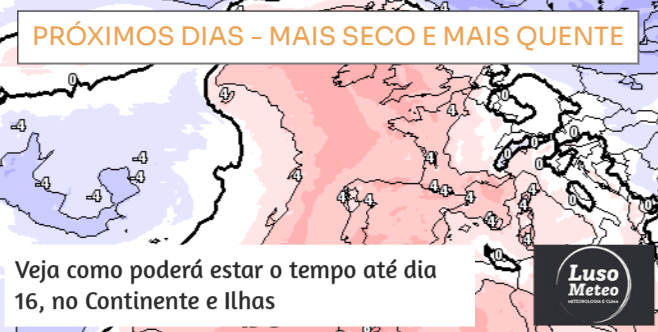 Tempo mais quente e mais seco - evolução até dia 1718 de Março Tempo mais quente e mais seco - evolução até dia 1718 de Março