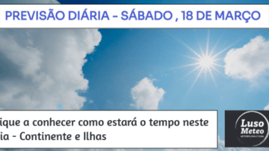 Previsão para Sábado, 18 de Março