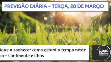 Previsão para Terça, 28 de Março