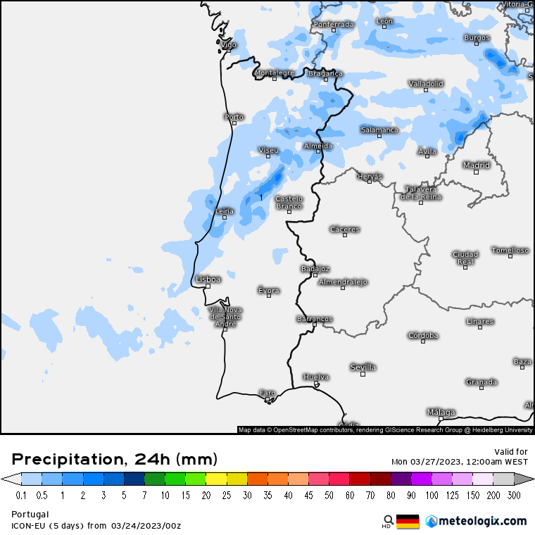 Previsão para Domingo, 26 de Março