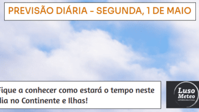 Previsão para Segunda, 1 de Maio
