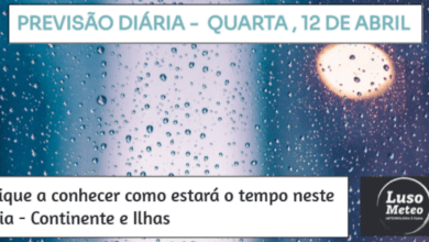 Previsão para Quarta, 12 de Abril