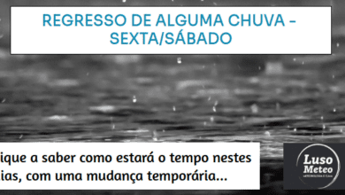 Alguma chuva na SextaSábado - Informação