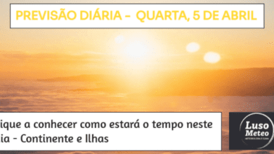 Previsão para Quarta, 5 de Abril