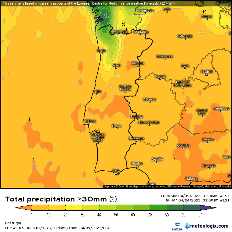 Previsão para Quarta, 12 de Abril