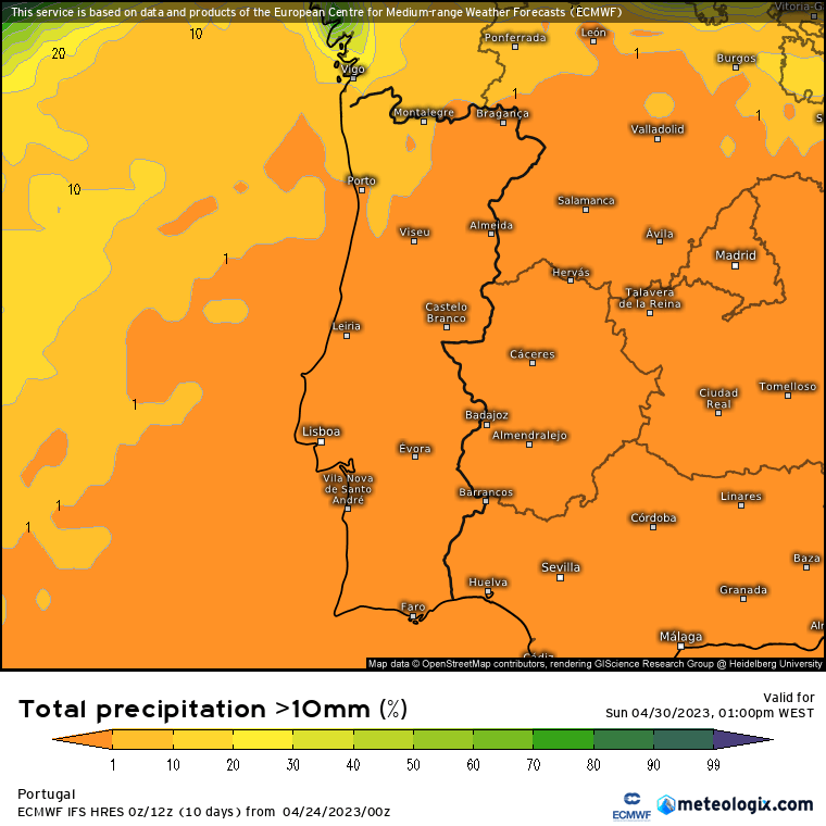 Previsão Semanal: 24 a 30 de Abril