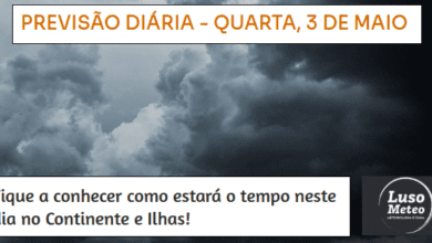 Previsão para Quarta, 3 de Maio