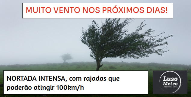 Forte nortada até 12 de Maio: Rajadas podem chegar aos 100km/h Forte nortada até 12 de Maio: Rajadas podem chegar aos 100km/h