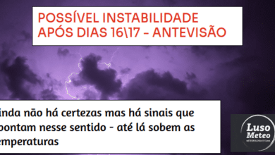 Instabilidade a partir de dia 17? Até lá temperaturas sobem - Antevisão