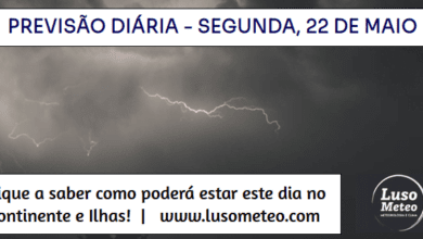 Previsão para Segunda, 22 de Maio Previsão para Segunda, 22 de Maio
