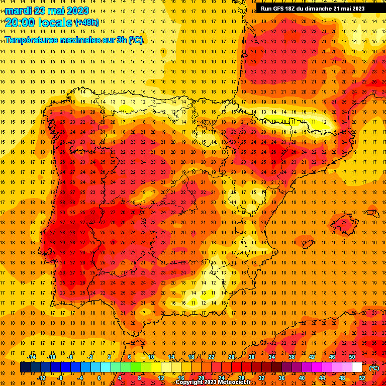 Previsão para Terça, 23 de Maio