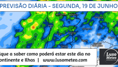 Previsão para Segunda, 19 de Junho