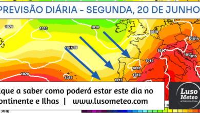 Previsão para Terça, 20 de Junho