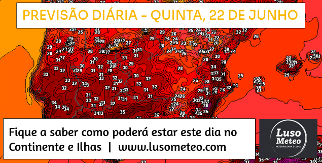 Previsão para Quinta, 22 de Junho Previsão para Quinta, 22 de Junho