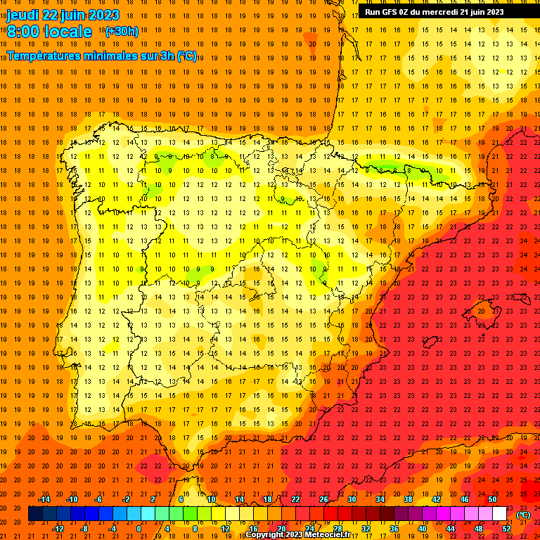 Previsão para Quinta, 22 de Junho