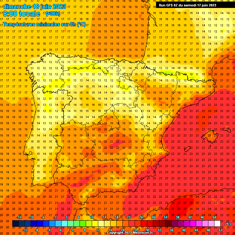 Previsão para Domingo, 18 de Junho