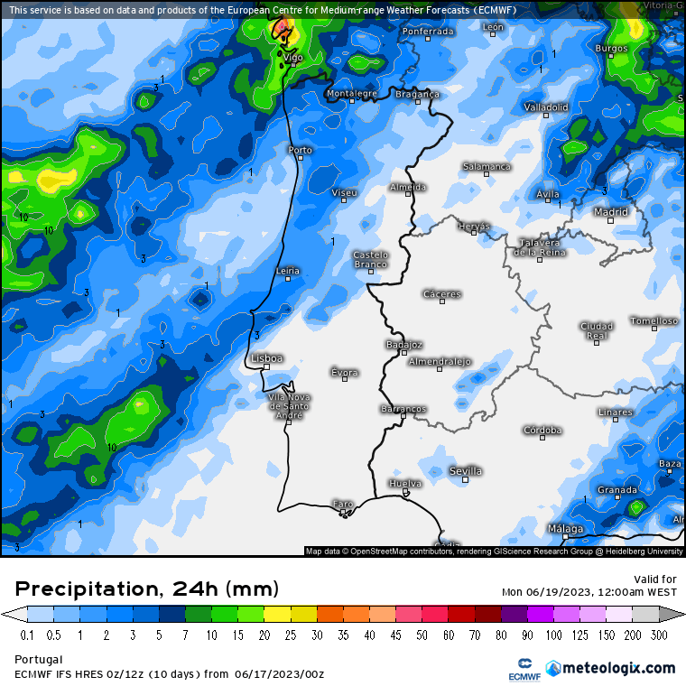 Previsão para Domingo, 18 de Junho