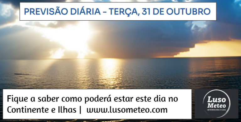 Previsão para Terça, 31 de Outubro Previsão para Terça, 31 de Outubro