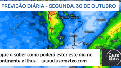 Previsão para Segunda, 30 de Outubro