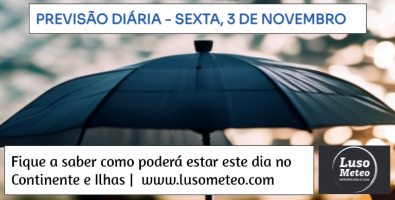 Previsão para Sexta, 3 de Novembro Previsão para Sexta, 3 de Novembro