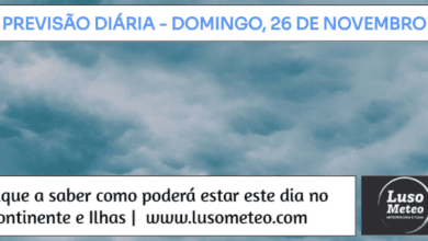 Previsão do Tempo para Domingo, 26 de Novembro de 2023 Previsão do Tempo para Domingo, 26 de Novembro de 2023