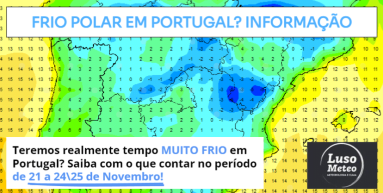 Frio Polar em Portugal?! - Saiba o que esperar a partir de Terça, 21 de Novembro!