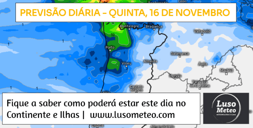 Previsão do Tempo para Quinta, 16 de Novembro de 2023 Previsão do Tempo para Quinta, 16 de Novembro de 2023
