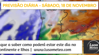 Previsão do Tempo para Sábado, 18 de Novembro Previsão do Tempo para Sábado, 18 de Novembro