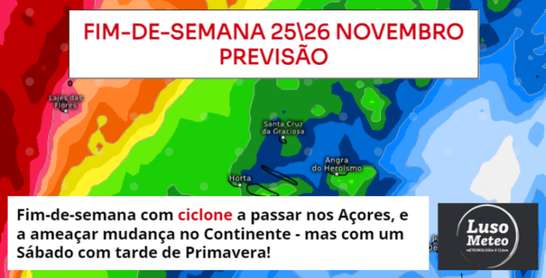 Tempo no Fim-de-Semana: Sábado com sol, Domingo a trazer... mudança?