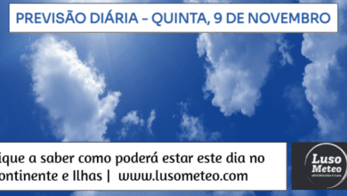 Previsão para Quinta, 9 de Novembro Previsão para Quinta, 9 de Novembro