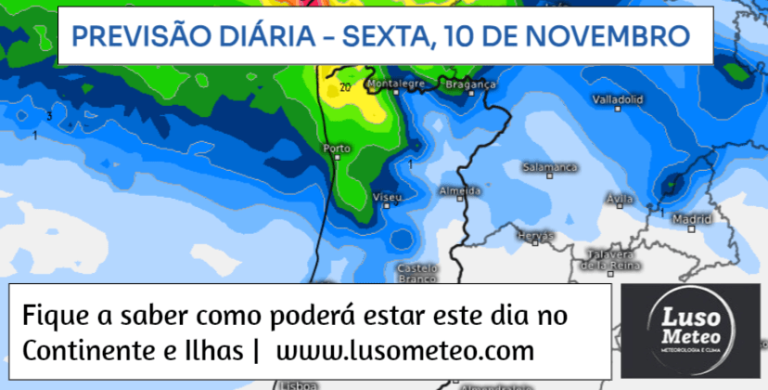Previsão do Tempo para Sexta, 10 de Novembro de 2023