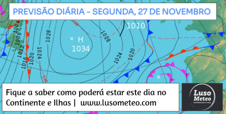 Previsão do Tempo para Segunda, 27 de Novembro de 2023 Previsão do Tempo para Segunda, 27 de Novembro de 2023