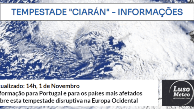 Tempestade Ciarán - Últimas Informações 01112023 - Atualização