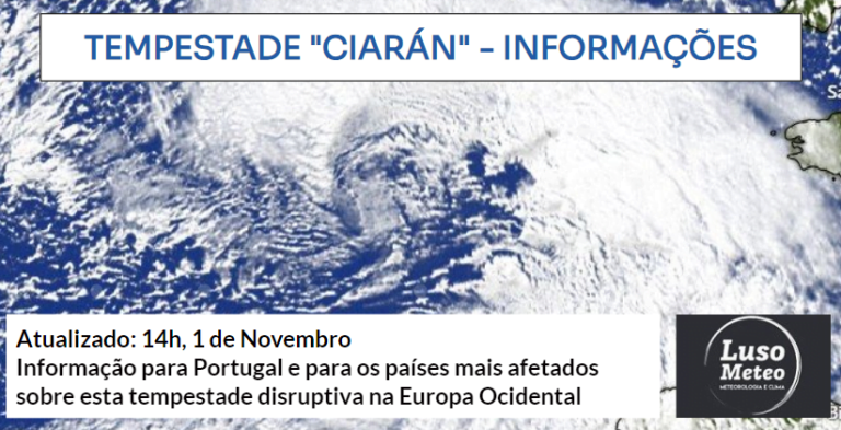 Tempestade Ciarán - Últimas Informações 01112023 - Atualização