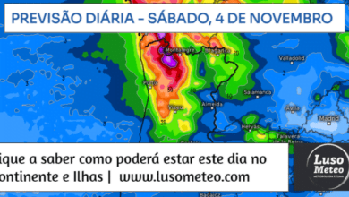 Previsão para Sábado, 4 de Novembro