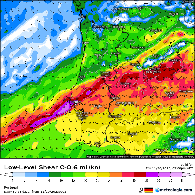 Muita chuva e vento na Quinta-feira, dia 30 de Novembro - Risco de inundações - Informação Especial Muita chuva e vento na Quinta-feira, dia 30 de Novembro - Risco de inundações - Informação Especial