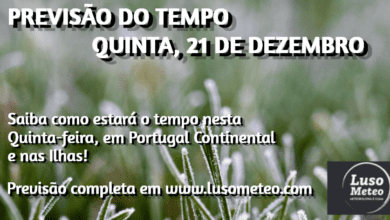 Previsão do Tempo para Quinta, 21 de Dezembro de 2023