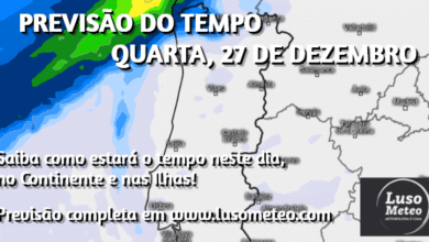 Previsão do Tempo para Quarta, 27 de Dezembro