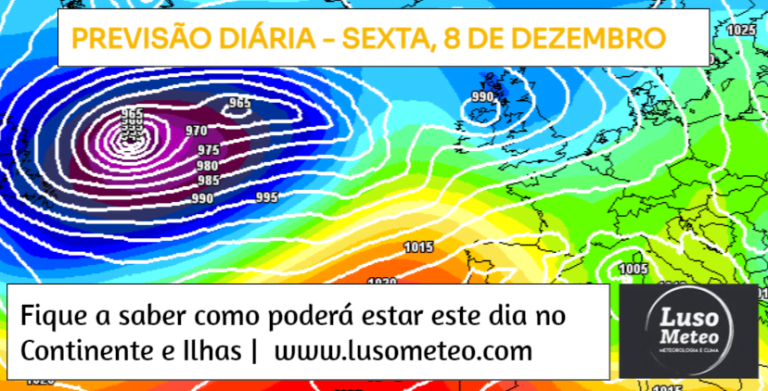Previsão do Tempo para Sexta, 8 de Dezembro de 2023