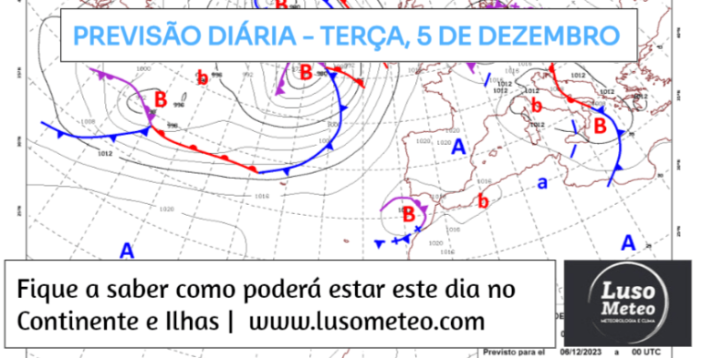 Previsão do tempo para Terça, 5 de Dezembro de 2023