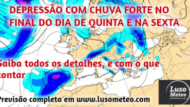 Depressão Juan: Chuva forte a partir do final da tarde de Quinta-feira, dia 18 Depressão Juan: Chuva forte a partir do final da tarde de Quinta-feira, dia 18