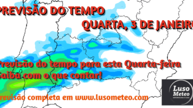 Previsão do Tempo para Quarta, 3 de Janeiro de 2024