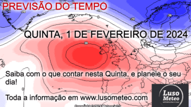 Previsão do Tempo para Quinta, 1 de Fevereiro de 2024
