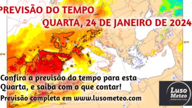 Previsão do Tempo para Quarta, 24 de Janeiro de 2024