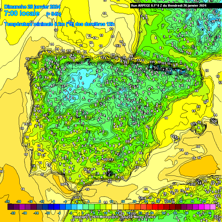 Previsão do Tempo para Domingo, 28 de Janeiro de 2024 Previsão de temperaturas para Domingo, 28 de Janeiro