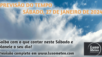 Previsão do Tempo para Sábado, 27 de Janeiro de 2024