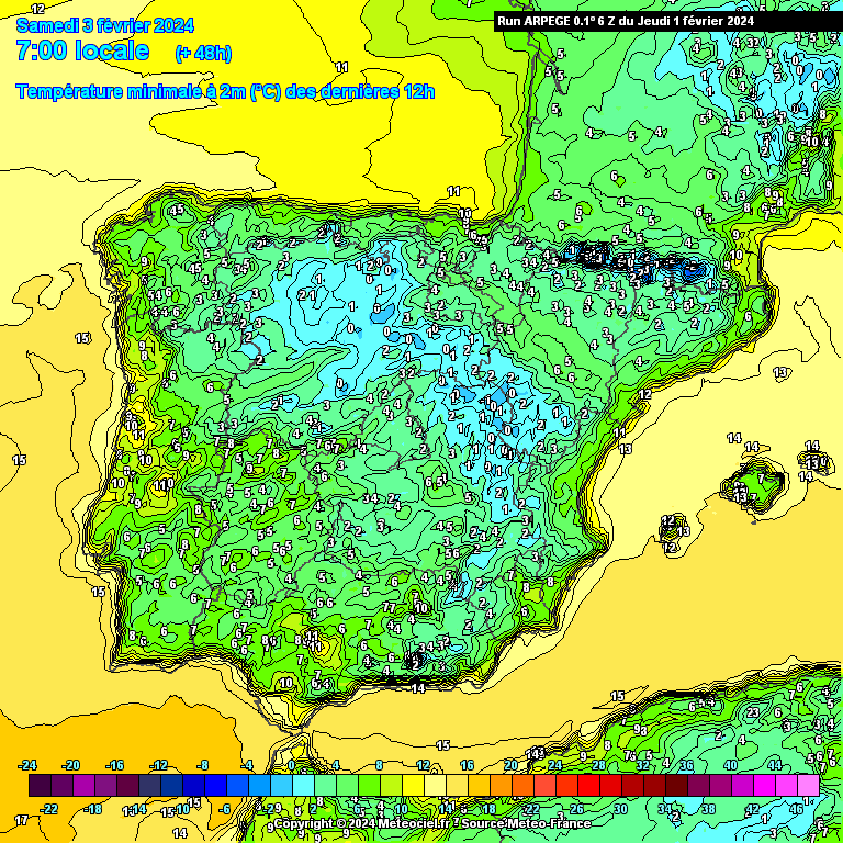 Previsão do Tempo para Sábado, 3 de Fevereiro de 2024 Temperaturas previstas para Sábado
