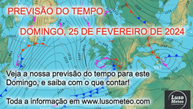 Tempo no Domingo, 25 de Fevereiro de 2024 - Nova depressão...