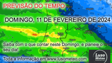 Previsão do Tempo para Domingo, 11 de Fevereiro de 2024